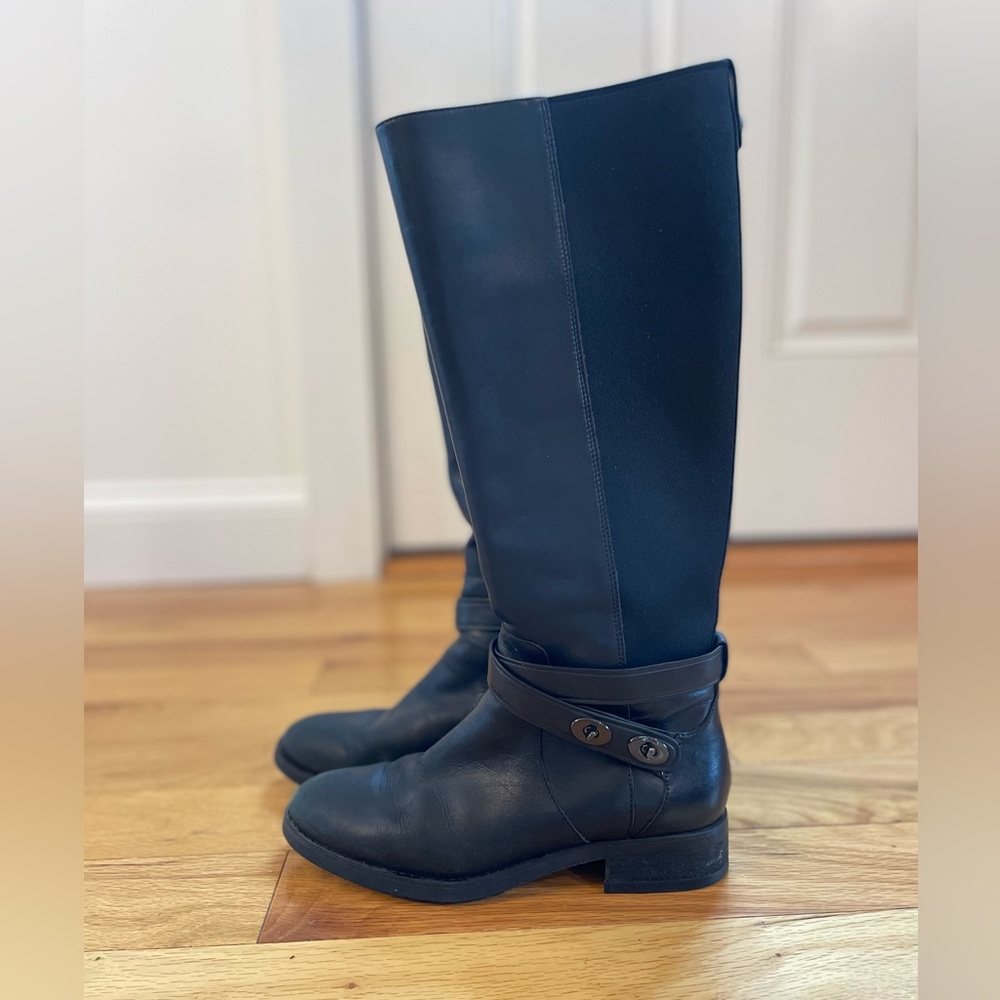 Coach Black Essex Tall Riding Boots 7